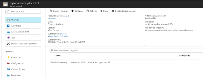 StorageAccountOverview