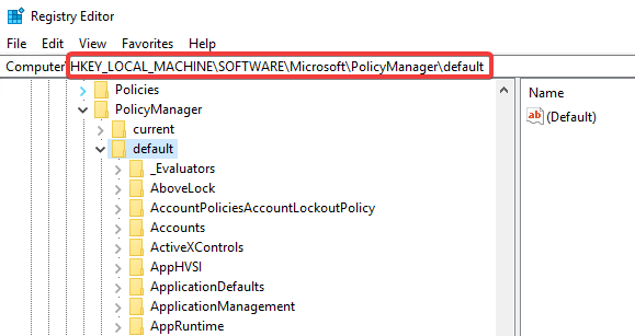 RegistryPolicyManagerDefault