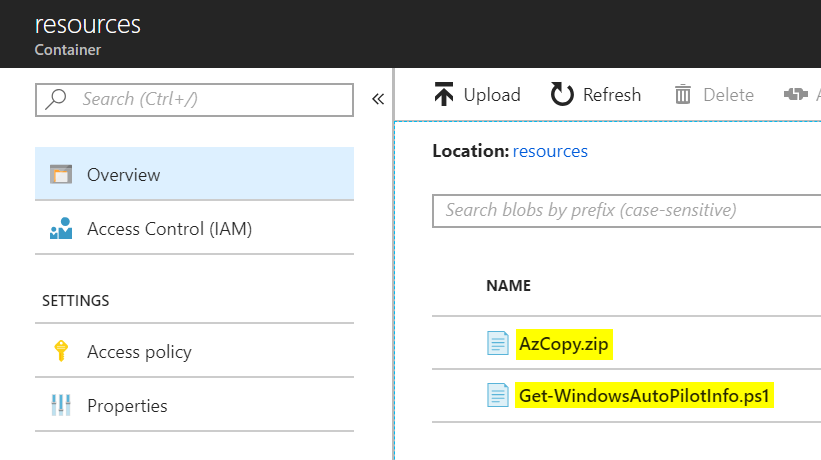 BlobStorageResourcesContent