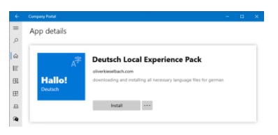 Intune Language change completely