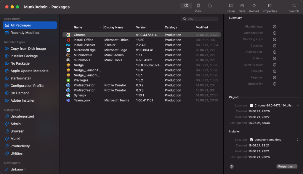 Munki Admin to interact graphically with the Munki repo