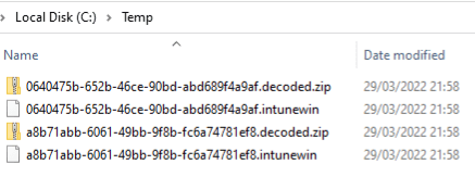 Received Intune Win32 Apps and decoded archive