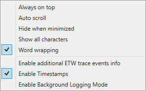 SyncML Viewer Options